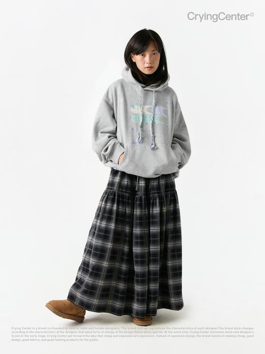 CryingCenter 碎花格纹拼布加绒卫衣 哭喊中心 商品图3