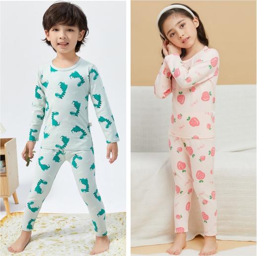 【两套起拍，拍一套不发货】莱卡纯棉儿童秋衣秋裤A类 男女童睡衣家居服内衣套装童装100% 商品图0