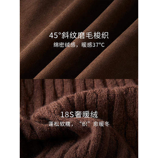 【专属特价】熙世界秋冬配大衣的针织连衣裙女新款美拉德穿搭风磨毛假两件裙子 商品图3