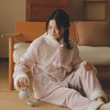 特价！秋冬法兰绒国风汉服加厚新中式保暖家居服套装精美刺绣珊瑚绒睡衣女士 商品缩略图3