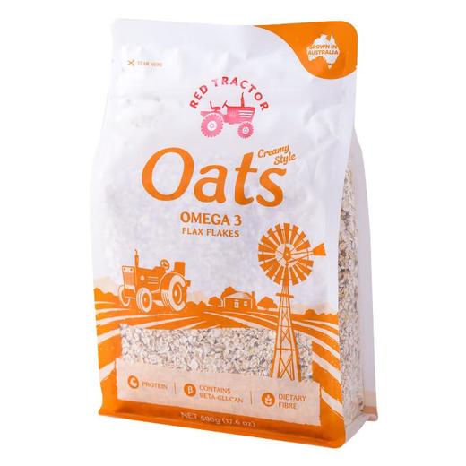 红色拖拉机亚麻籽燕麦片500g 商品图0