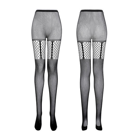 霏慕INS风显瘦渔网拼接连裤袜7358 网眼袜子黑丝袜性感情趣内衣夫妻刺激制服性感睡衣 商品图9