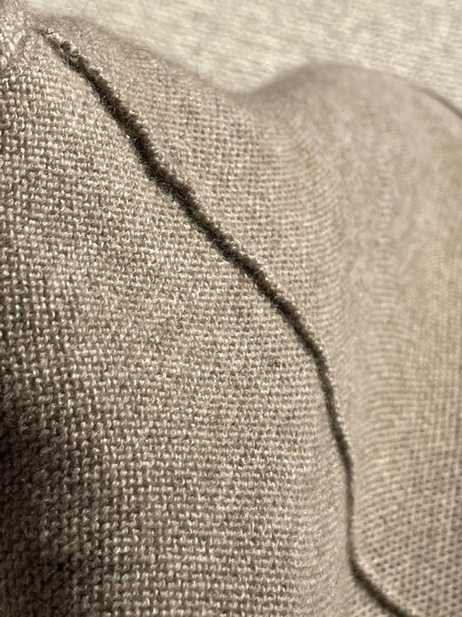 126-5 纯圆正 原色紫绒 百分百山羊绒 立领排扣 堆堆领 针织罩衫 商品图14