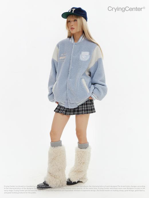 CryingCenter 软糯女高宽大拼接摇粒绒夹克 哭喊中心 商品图4