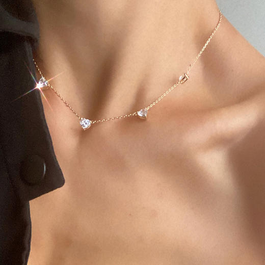 LHWINDSOR 真心闪耀颈链简约时尚爱心项链ins轻奢镀金锁骨链 商品图4