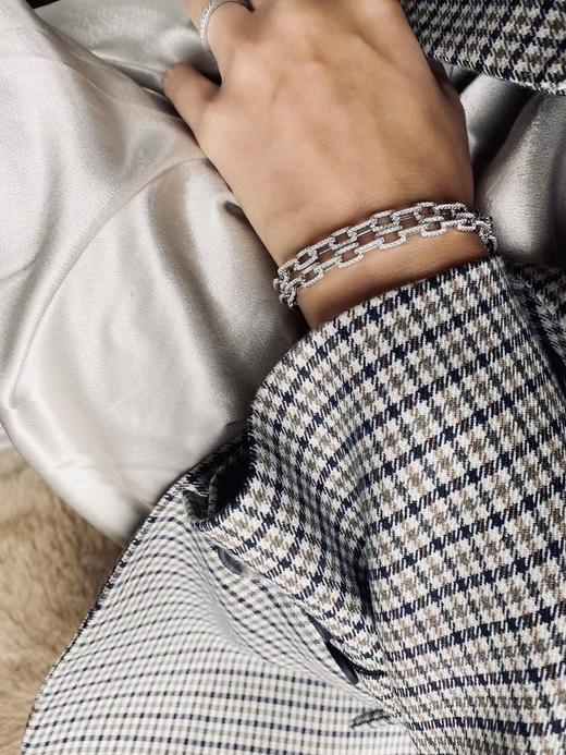 LHWINDSORFor strong women复古白金硬链锁链手链 商品图1