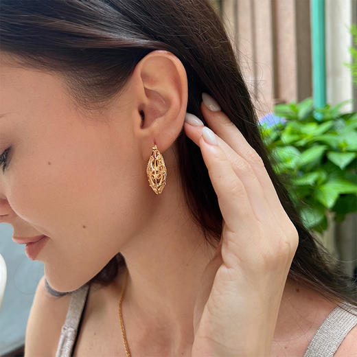 LHWINDSOR 原创设计花篮耳环时尚耳饰女小众设计 商品图3