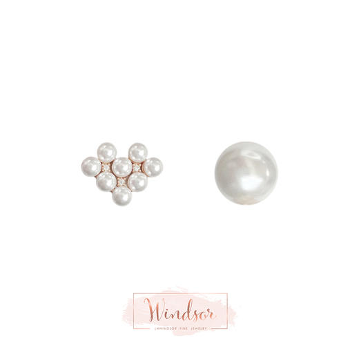 LHWINDSOR 原创设计创意双面爱心饼干耳环 商品图0