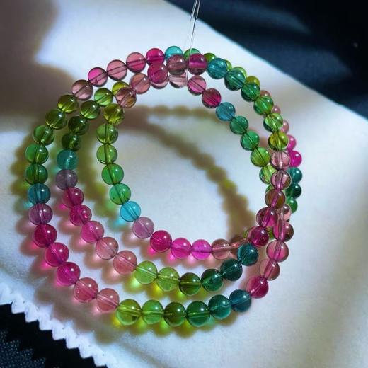 5mm-6mm多圈彩虹碧玺手串 商品图4