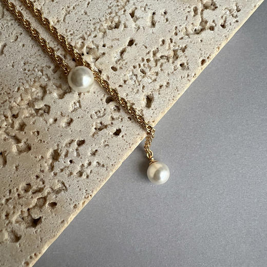 LHWINDSOR 打结项链女锁骨链复古颈链金色轻奢链子配饰 商品图2