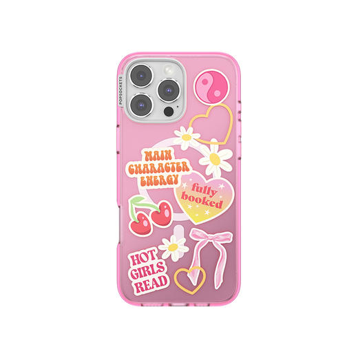 【神秘书店·手机壳】主角日常 POPCASE手机壳 MagSafe Popcase磁吸款 粉色 字母 爱心 iPhone 16/15/14 商品图1