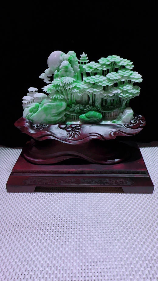 620661翡翠摆件【高山流水】 商品图4