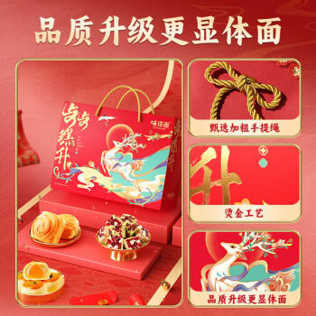 味滋源糕点礼盒1091g 雪花酥肉松蛋糕手撕面包蛋黄酥伴手礼 节日团购送 商品图5