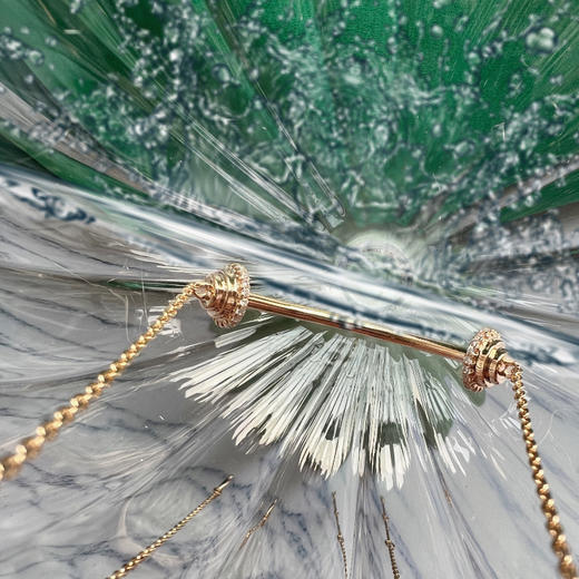 LHWINDSOR 运动系列之微笑的杠铃项链小众轻奢健身哑铃吊坠锁骨链 商品图3