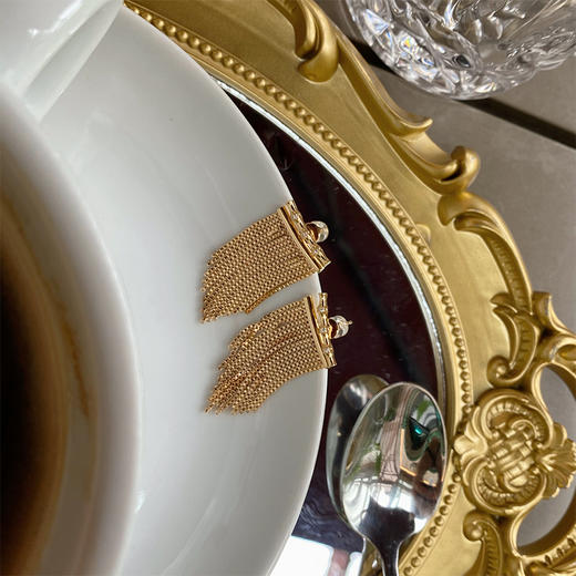 LHWINDSOR 原创设计竹节流苏耳环流苏可拆卸耳饰 商品图4