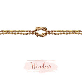 LHWINDSOR knot打结手链欧美锁链麻花粗金链手环LHWindsor