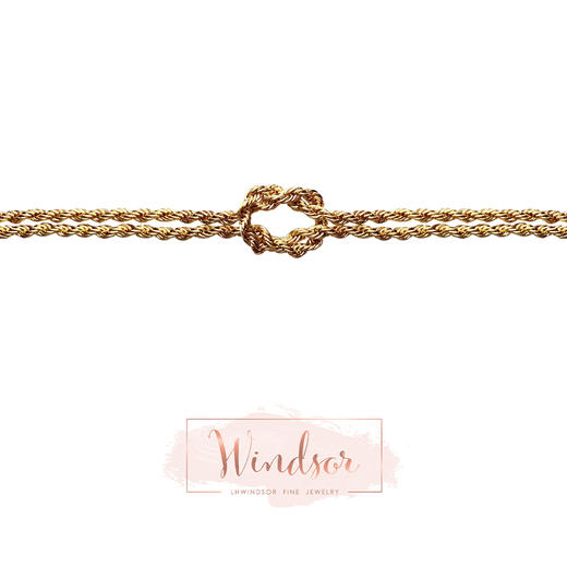 LHWINDSOR knot打结手链欧美锁链麻花粗金链手环LHWindsor 商品图0
