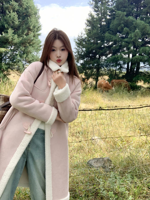 <曾小咸推荐>新品现货秒杀！卖完下架不再补 ！微信粉丝打折价！！ 皮毛一体中长款毛呢大衣 日常429.99/件 立减210 秒杀219.99/件！！ 商品图5