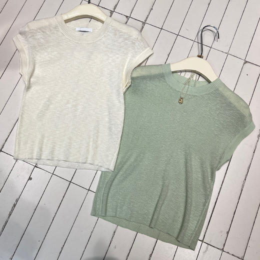 【门店同款】ENJOY夏季高知-竹节针织小衫 157405401 商品图0