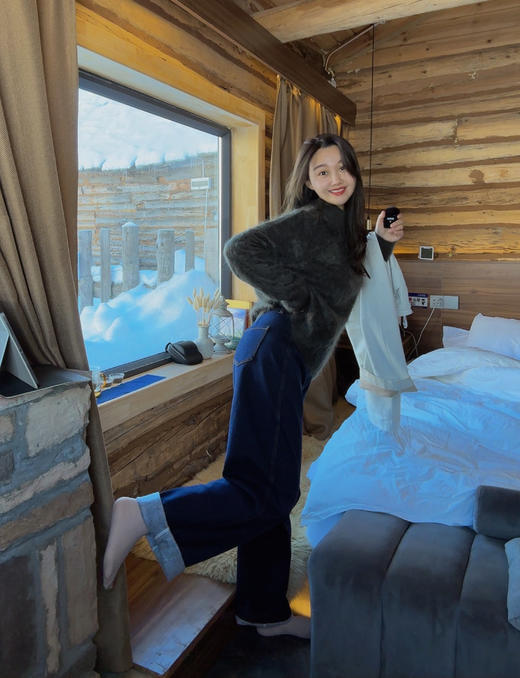 一触即暖加绒加暖新镰刀土壤系列牛仔裤 商品图3