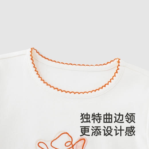 【商场同款】英氏儿童T恤春夏季女童长袖纯棉透气T恤上衣2025新款 商品图2