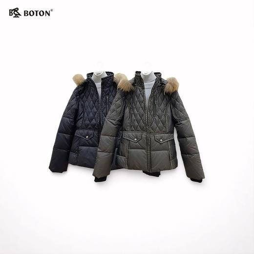 【第2件半价！尾货清仓不退换】波顿女士活毛帽羽绒褛LJ635 商品图3