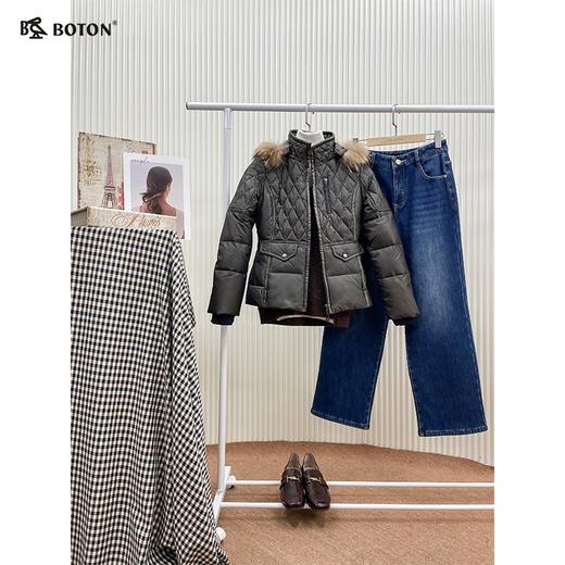 【第2件半价！尾货清仓不退换】波顿女士活毛帽羽绒褛LJ635 商品图1