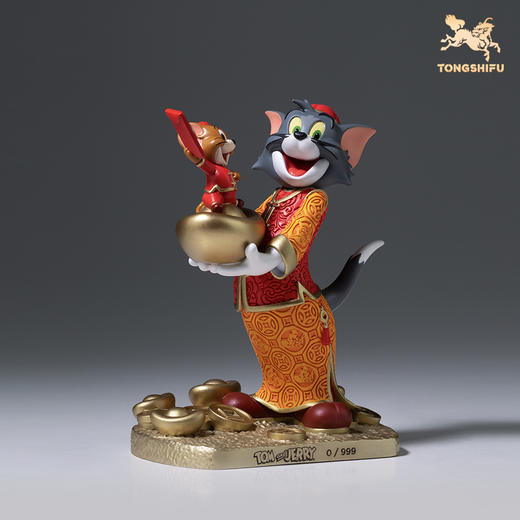 铜师傅 正版授权《猫和老鼠》S款 限量手办 桌面铜摆件家居工艺品 商品图3