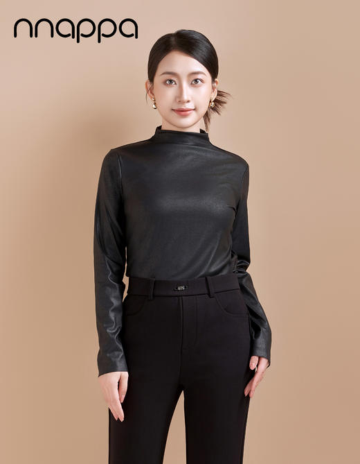 雪花纹半高领长袖7239 商品图2