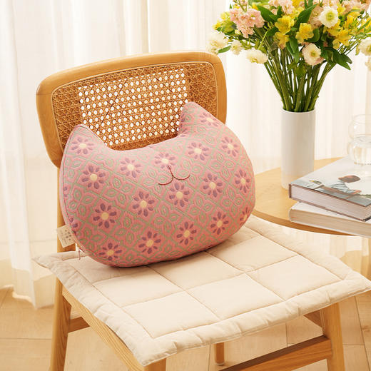 艺术家合作系列动物腰枕靠垫抱枕靠背垫办公椅腰靠垫护腰座椅腰托可拆洗久坐 商品图2