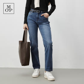 Marc O'Polo/MOP冬季新款时尚LINDA小直筒四面弹牛仔长裤女士