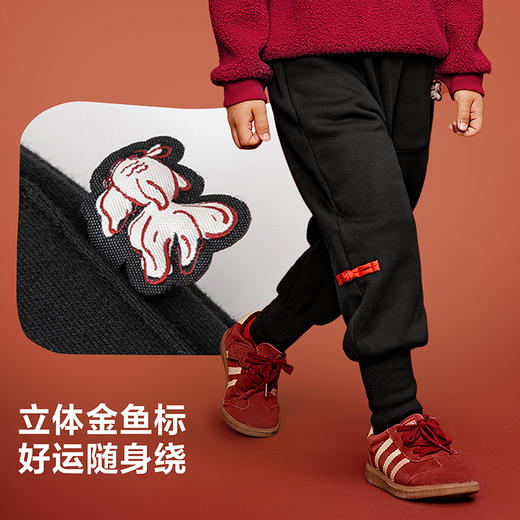【非遗联名】迷你巴拉男女童加绒冬新品长裤拜年服儿童裤子 商品图2