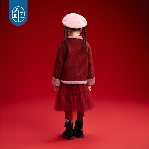 年衣童装儿童唐装外套冬季新品女童新中式国风红色拜年服上衣中式甜心外套 商品图4