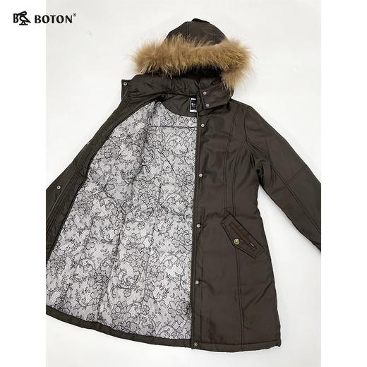 【第2件半价！尾货清仓不退换】波顿女士甩毛甩帽羽绒长褛LJ653 商品图3
