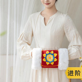 苏苏姐家熙云两用暖手筒手工diy钩针玩偶4股棉毛线团自制材料包