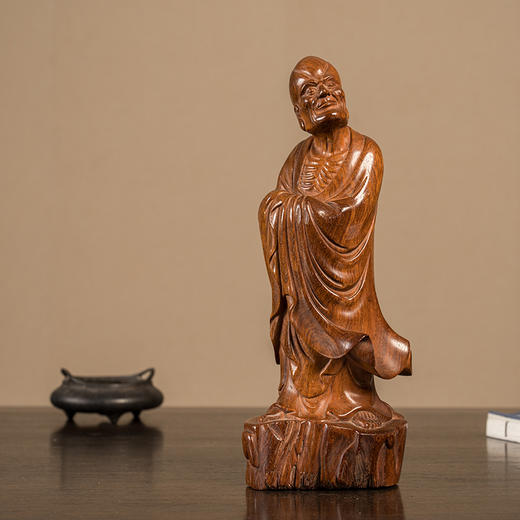 二十世纪 黄花梨雕罗汉像 商品图0
