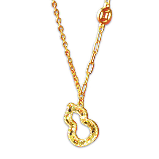 吉祥福禄葫芦金套链 商品图1