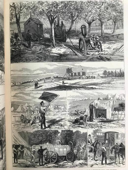 41*30cm！1872年下半年 伦敦新闻画报 数百幅版画插图 布脊精装8开 商品图13