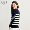 ELLE Active秋冬新款休闲条纹圆领套头毛衣时尚毛针织衫上衣 商品缩略图4