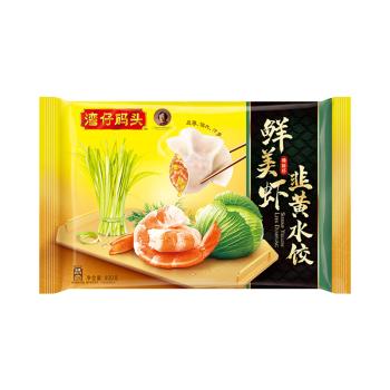 湾仔码头鲜美虾韭黄水饺400g24只 早餐食品速食半成品速冻饺子 商品图2