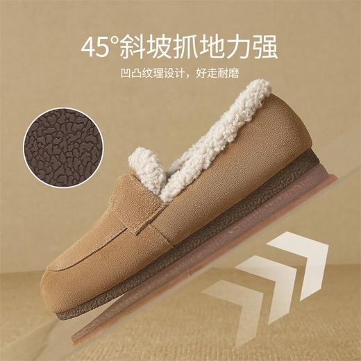 ZHR则则平底毛毛乐福鞋女2024新款冬季气质超软女鞋加厚加绒鞋子 商品图5