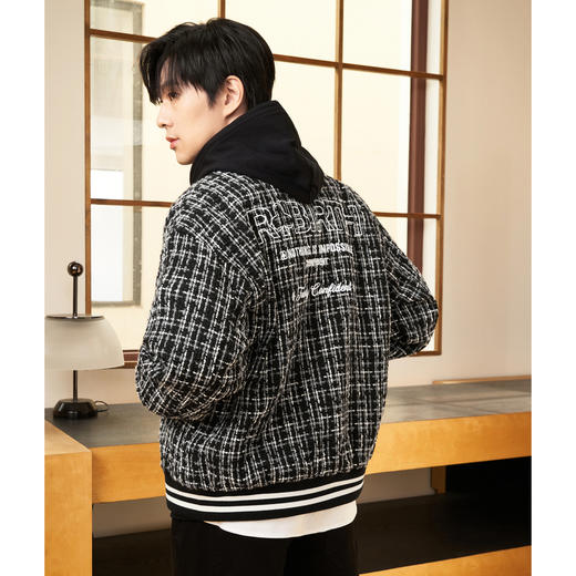 gxg.jeans男装冬季夹克黑色棒球夹克JEX12100014 商品图2