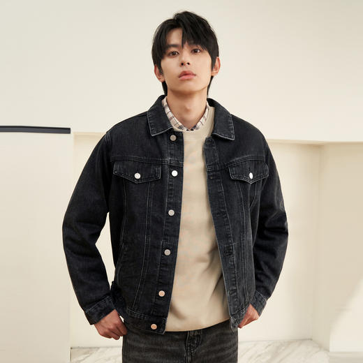 gxg.jeans男装春季热卖夹克双色翻领牛仔夹克JHF1E800491 商品图2