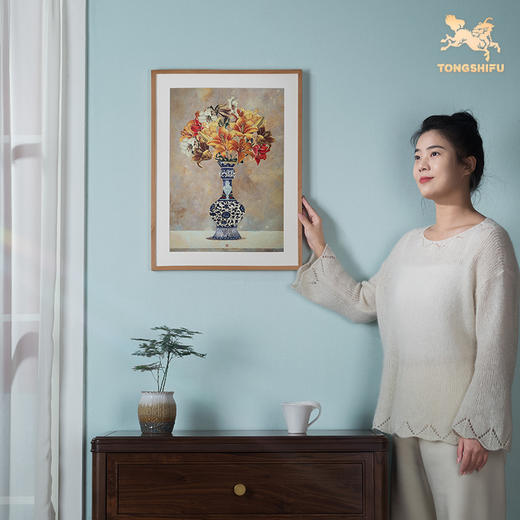 铜师傅 手工錾刻 铜雕画《春风如意》客厅玄关画沙发背景墙装饰画 商品图4