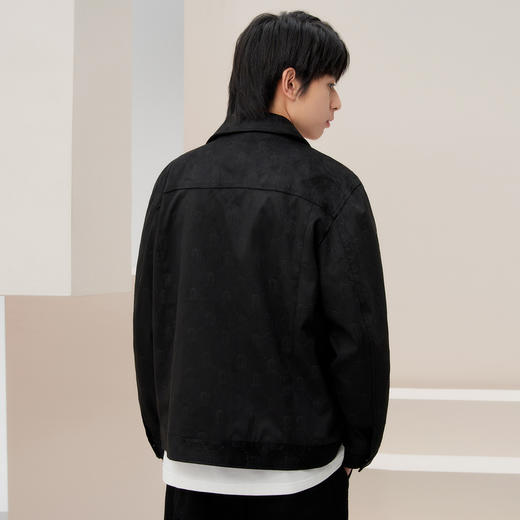 gxg.jeans男装  春季黑色满印翻领夹克JFD12100291 商品图2
