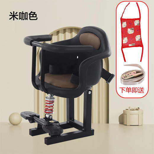 【电动车前置座椅，宝宝舒适出行】电动车儿童座椅 前置宝宝坐椅摩托车 婴儿安全凳子 带娃神器雅迪爱玛-QQ 商品图3