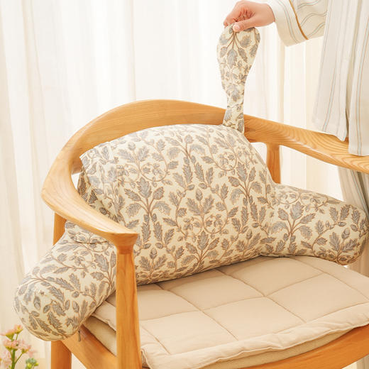 秋韵橡叶系列小狗腰靠靠垫办公椅靠背垫工位腰靠垫护腰座椅腰托可拆洗久坐 商品图1