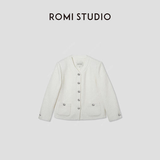 ROMI STUDIO腔调穿搭春季新品法式高定编制香香休闲长袖外套W3160 商品图4