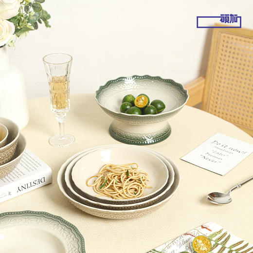 【顺祥陶瓷】碗碟套装家用中式餐具 釉下彩 黛翡 商品图4