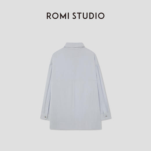 ROMI STUDIO高品质 宽松慵懒大版廓版匹马棉百搭两色衬衣T3117 商品图1
